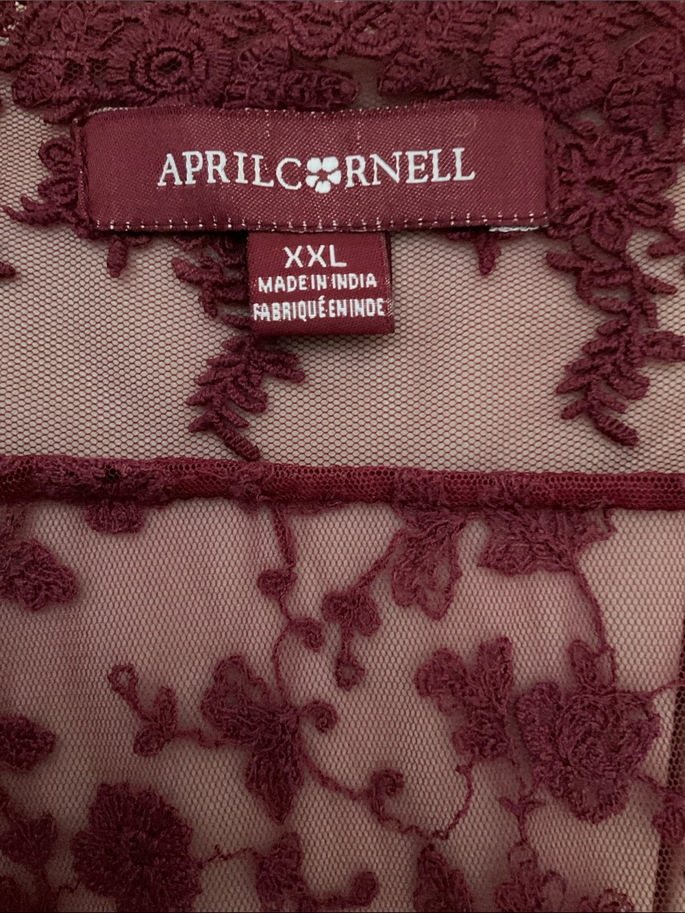 April Cornell Gilded Age Cover Up Size XXL - Picture 7 of 11